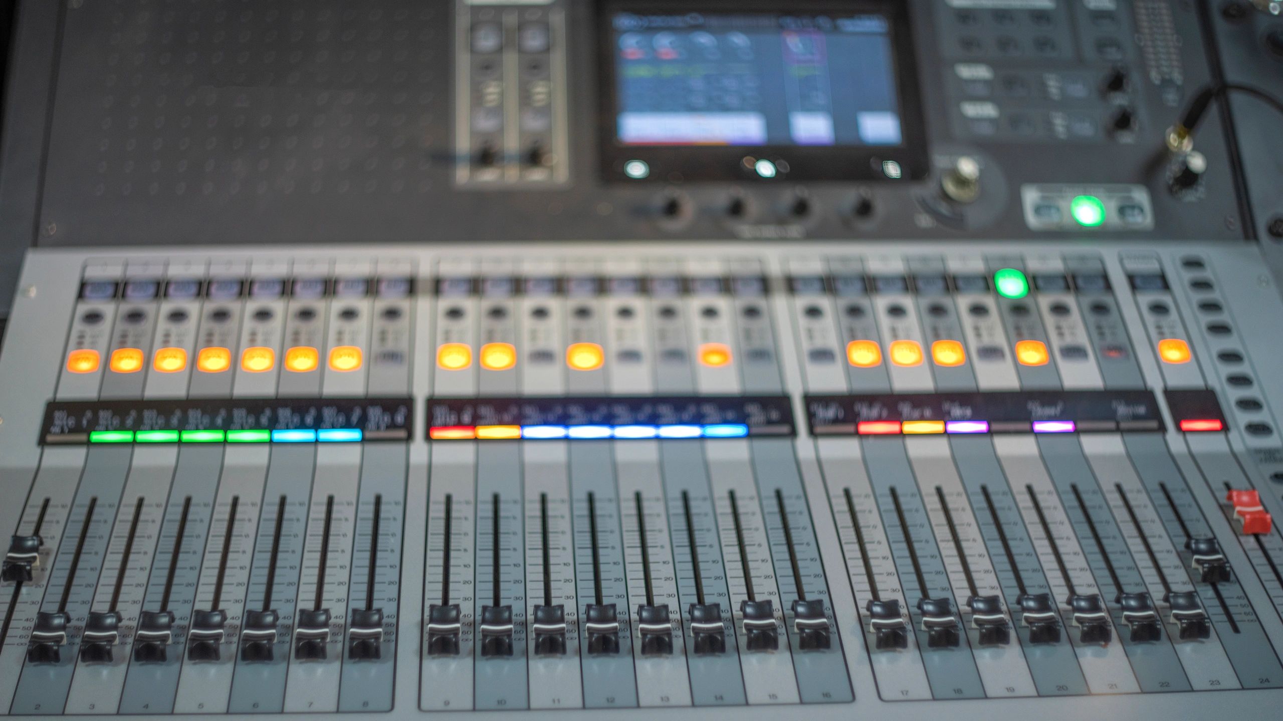 Mixing console representing production and engineering